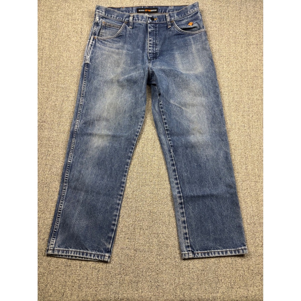 Wrangler FR Jeans Mens 36x30 HRC2112 Flame Resistant Relaxed Fit Work Denim‎
